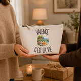 Trousse Beige Valence c’est la vie