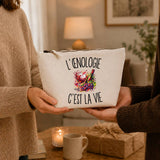 Trousse Beige L’Œnologie c’est la vie