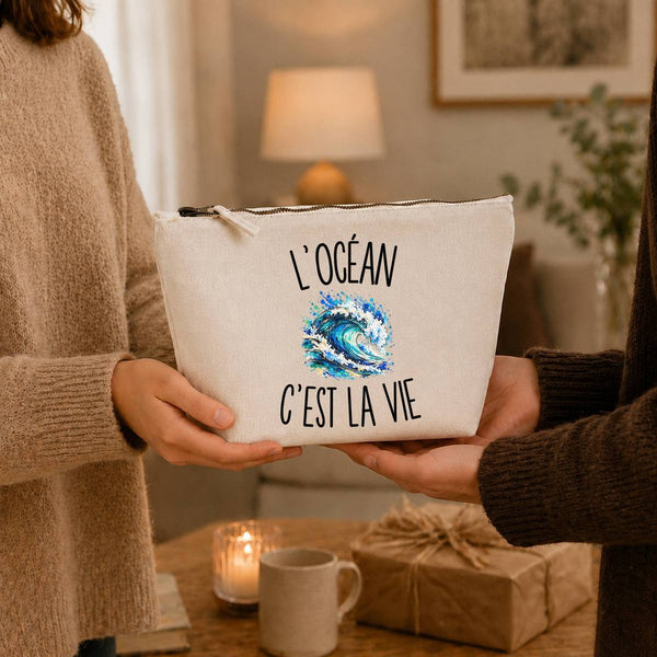 Trousse Beige L’Océan c’est la vie