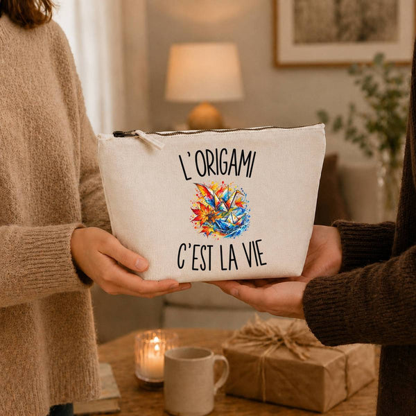 Trousse Beige L’Origami c’est la vie