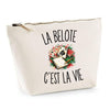 Trousse Beige La Belote c’est la vie