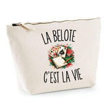 Trousse Beige La Belote c’est la vie