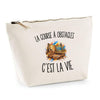 Trousse Beige La Course À Obstacles c’est la vie