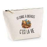 Trousse Beige La Course À Obstacles c’est la vie