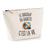 Trousse Beige Le Chocolat en Cachette c’est la vie
