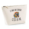 Trousse Beige Le Linge Qui S’Entasse c’est la vie