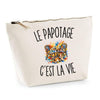 Trousse Beige Le Papotage c’est la vie