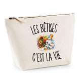 Trousse Beige Les Bêtises c’est la vie