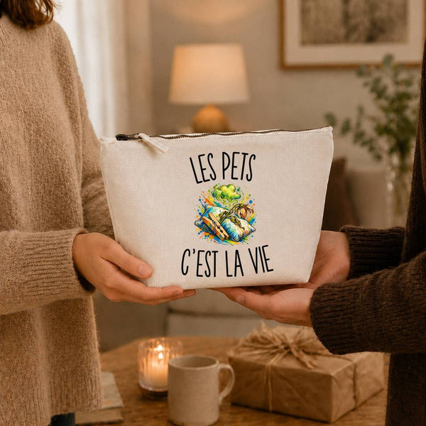 Trousse Beige Les Pets c’est la vie