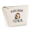 Trousse Beige Ma Chatte Tricolore c’est ma vie