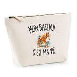 Trousse Beige Mon Basenji c’est ma vie