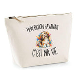 Trousse Beige Mon Bichon Havanais c’est ma vie
