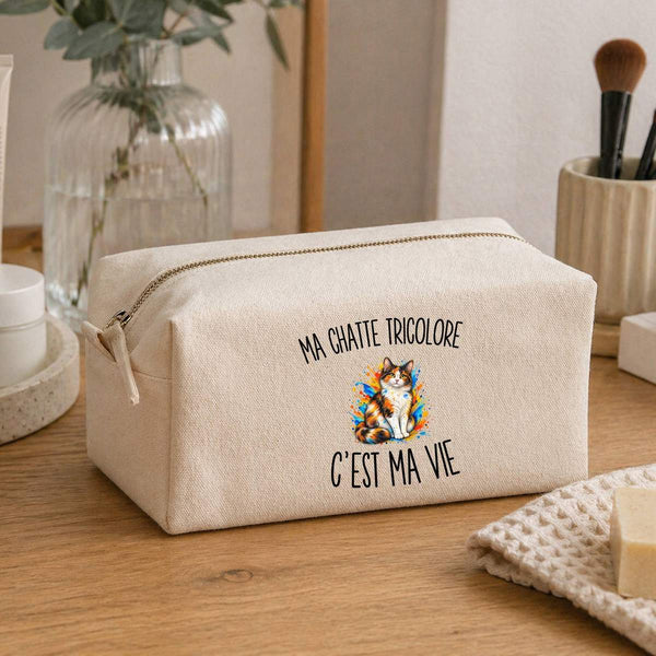 Trousse Multifonction Ma Chatte Tricolore c’est ma vie