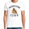T-shirt Homme Blanc Mon Berger Allemand c'est ma vie