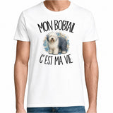 T-shirt Homme Blanc Mon Bobtail c'est ma vie
