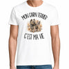 T-shirt Homme Blanc Mon Cairn Terrier c'est ma vie