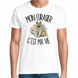 T-shirt Homme Blanc Mon Eurasier c'est ma vie