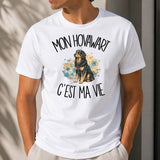 T-shirt Homme Blanc Mon Hovawart c'est ma vie