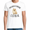 T-shirt Homme Blanc Mon Loulou de Poméranie c'est ma vie