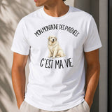 T-shirt Homme Blanc Mon Montagne des Pyrénées c'est ma vie
