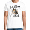 T-shirt Homme Blanc Mon Shetland c'est ma vie