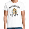 T-shirt Homme Blanc Mon Cocker Américain c'est ma vie