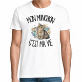 T-shirt Homme Blanc Mon Munchkin c'est ma vie