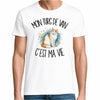 T-shirt Homme Blanc Mon Turc de Van c'est ma vie
