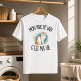 T-shirt Homme Blanc Mon Turc de Van c'est ma vie