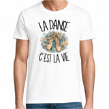 T-shirt Homme Blanc La danse c'est la vie