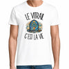 T-shirt Homme Blanc Le vitrail c'est la vie