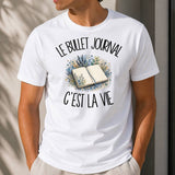 T-shirt Homme Blanc Le bullet journal c'est la vie
