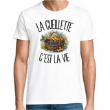T-shirt Homme Blanc La cueillette c'est la vie