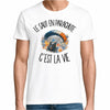 T-shirt Homme Blanc Le saut en parachute c'est la vie