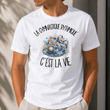 T-shirt Homme Blanc La gymnastique rythmique c'est la vie