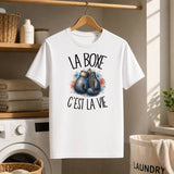 T-shirt Homme Blanc La boxe c'est la vie