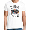 T-shirt Homme Blanc Le karaté c'est la vie