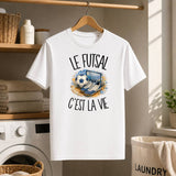 T-shirt Homme Blanc Le futsal c'est la vie