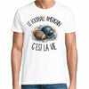 T-shirt Homme Blanc Le football américain c'est la vie