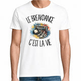 T-shirt Homme Blanc Le breakdance c'est la vie