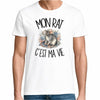 T-shirt Homme Blanc Mon rat c'est ma vie