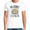 T-shirt Homme Blanc Ma gerbille c'est ma vie