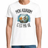 T-shirt Homme Blanc Mon aquarium c'est ma vie