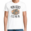 T-shirt Homme Blanc Mon gecko c'est ma vie