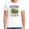 T-shirt Homme Blanc Mon iguane c'est ma vie