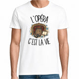 T-shirt Homme Blanc L'opéra c'est la vie