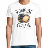 T-shirt Homme Blanc Le jeu de rôle c'est la vie