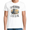 T-shirt Homme Blanc La méditation c'est la vie