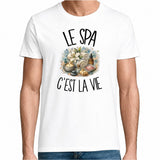 T-shirt Homme Blanc Le spa c'est la vie