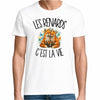 T-shirt Homme Blanc Les renards c'est la vie
